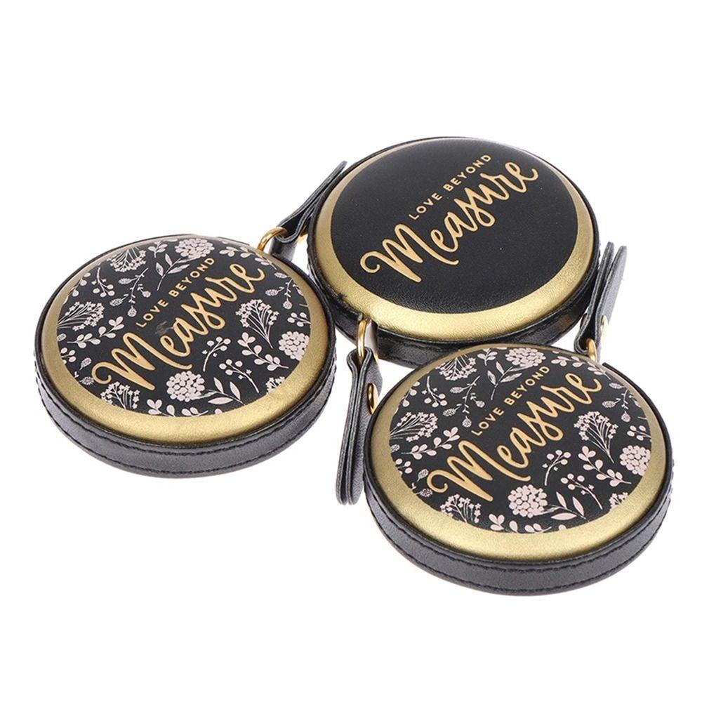 Portable Retro 1.5m Measure Ruler Mini PU Leather Tape Measure Centimeter Inch Roll Tape