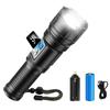 B1 High 7 Dimmable 18650 Ideal for and Nighttime Training Flashlight, Military-Grade, Rechargeable, Type-C, White/Red COB, Brightness, Modes, Battery,