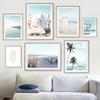 Beach Sea Wave Reed Path Palm Girl Landscape Nordic Art Wall Posters And Prints Canvas Painting Pictures For Living Room Decor