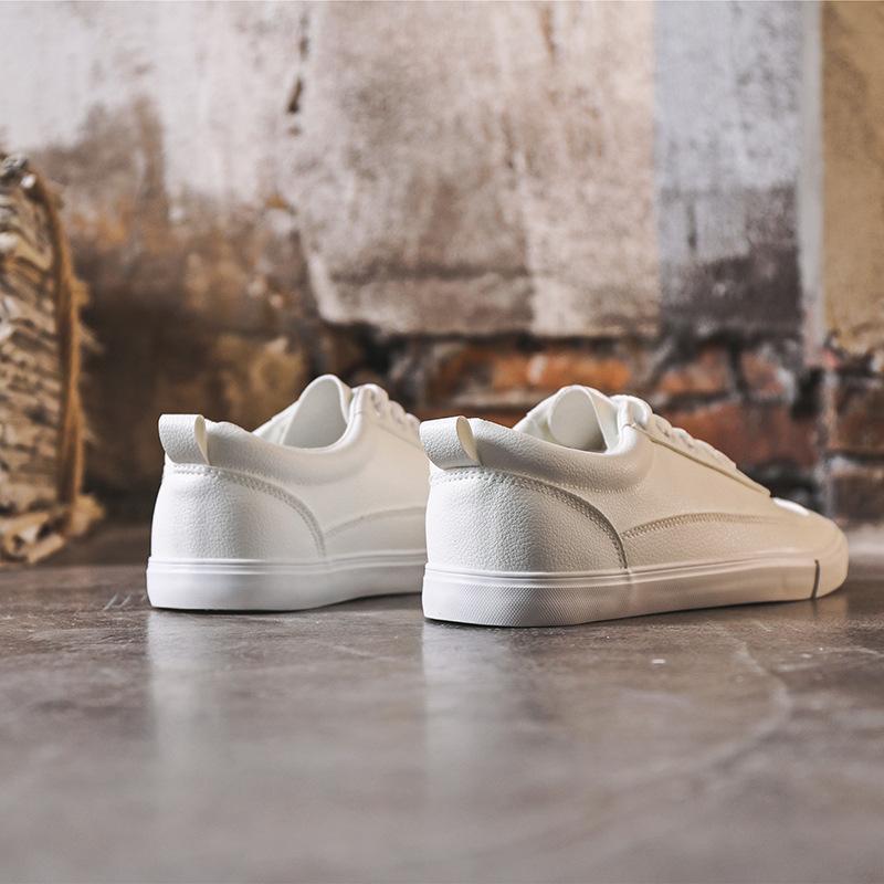 Мужские туфли из вулканизированной кожи на шнуровке, повседневные туфли из искусственной кожи, белые кроссовки, низкие мужские туфли на плоской подошве, сноуборд-туфли Zapatos De Hombre