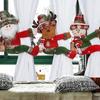 Пряжка для рождественской шторы, плюшевый Санта-Клаус, снеговик, лось, обнимашка, мягкая штора, подхват, застежка-фиксатор, пряжка для винной бутылки, занавеска, украшение для верхушки дерева