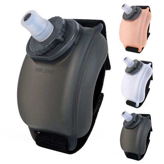 Outdoor Running Wrist Water Bottle Hand-Free Wearable Adjustable Wrist Water Bottle Portable Fitness Cycling Silicone Water Cup Sports Supplies