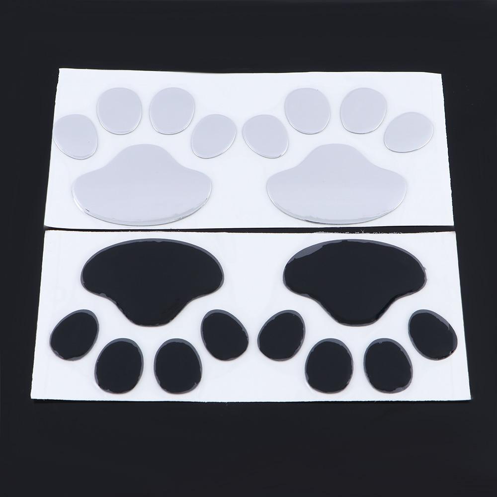 Cat Dog Footprint Bumper PVC Windshield Decals Footprint Sticker Car Stickers Autos Window Decal