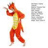 One-piece Cartoon Dinosuar Pajamas Cosplay Costume Halloween Parties Role-Playing Outfit Thick Flannel Sleepwear Winter Warmth Homewear Clothes