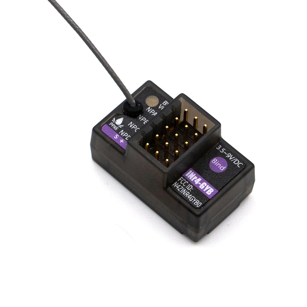 Flysky Remote Control Noble NB4 Gyro Receiver 4 Channels INr4 GYB, for Flysky NB4, Noble Lite, Noble Pro Radio