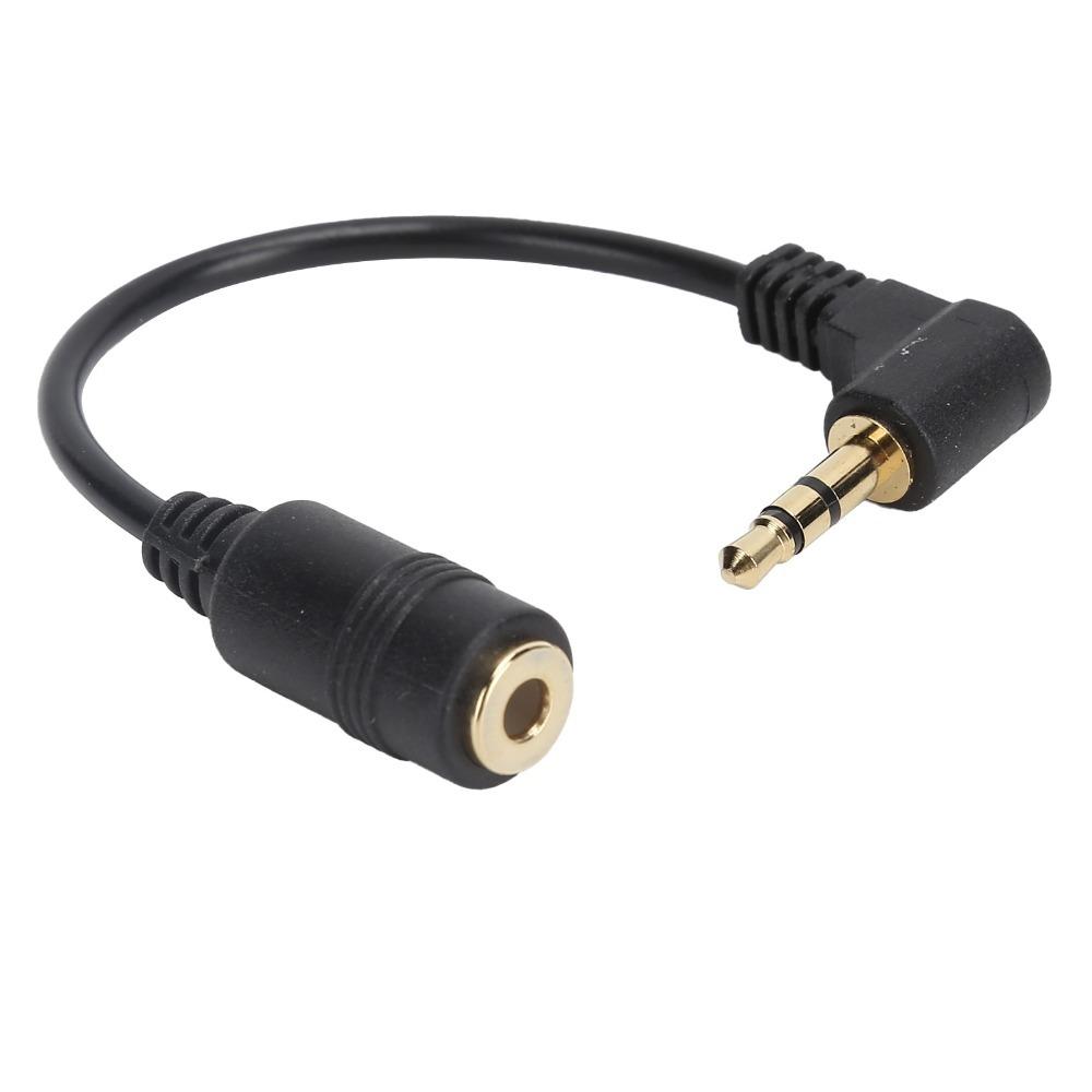 3 Pole 3.5mm Male to Female 90 Degree Elbow Cable Plug and Play Audio Cable for Audio Devices