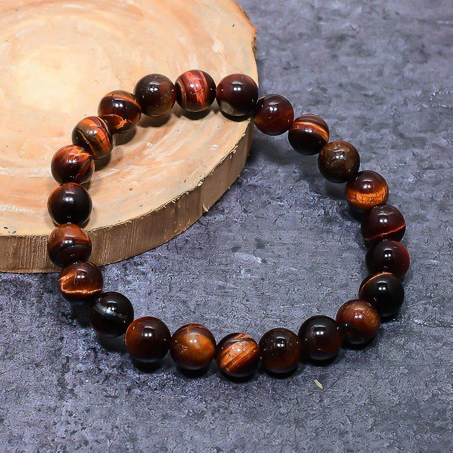 Натуральный железный тигровый глаз драгоценный камень манжета ручной работы регулируемый S0e59