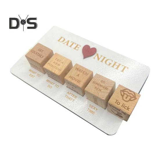 1/4/5 шт. игральные кости для принятия решений на свидании, 6/12-гранные, портативные деревянные игральные кости для взрослых пар, День святого Валентина, годовщина, девушка, парень, муж, жена