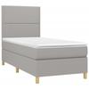 VidaXL Bed Slat Base with Mattress and LEDs, Upholstered Bed, Single Bed, Adult Bed for Indoor Bedroom, 3135333