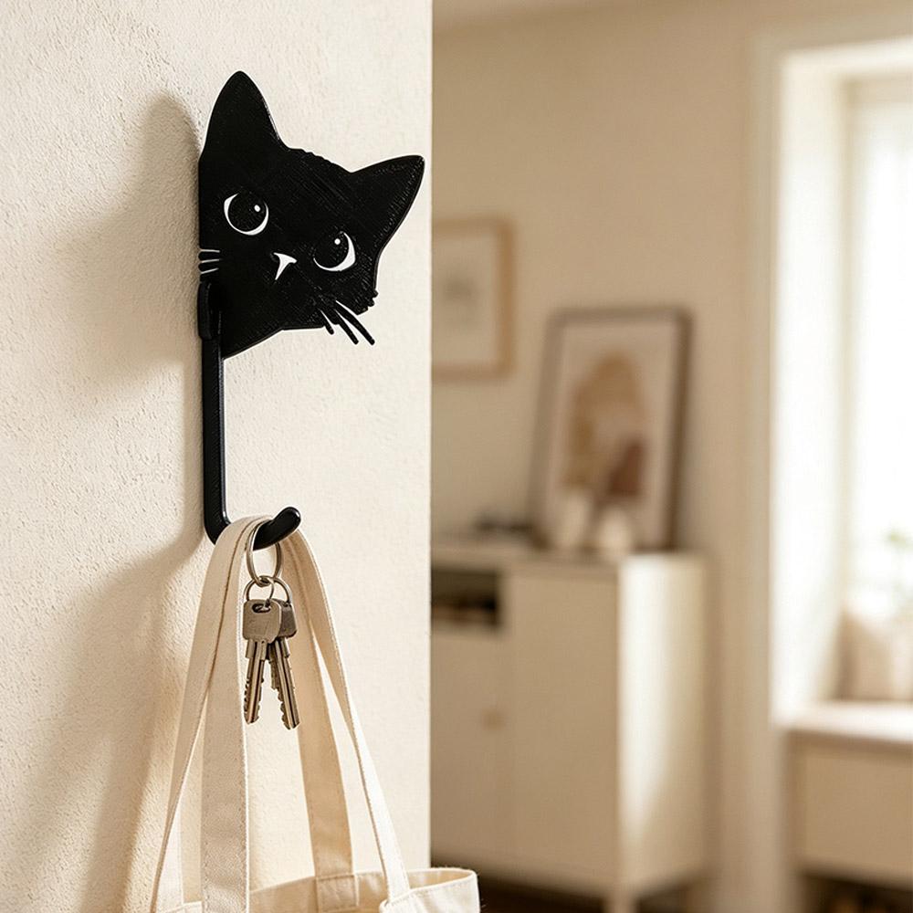 3D Printed Cat Hooks Decorative Key Holder Wall Decorations Kitten Wall Hooks Bathroom