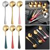 1 шт. 17 см ложка для перемешивания, можно мыть в посудомоечной машине, кухонный инструмент, круглые суповые ложки для десерта, кофе