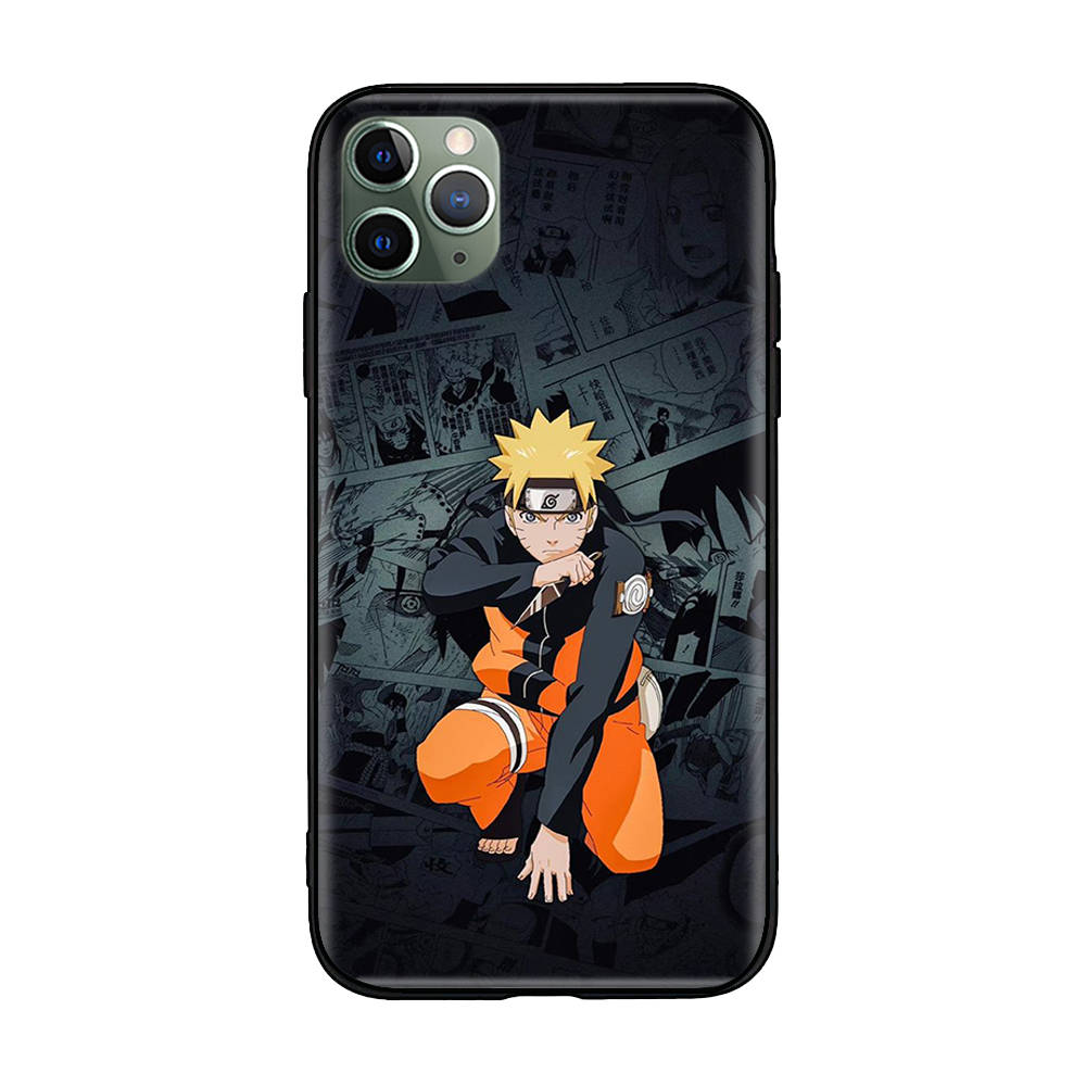 W-20 Naruto Hokage Soft Black Case for iPhone 11 12 13 14 15 6 7 8 X XS Pro Max XR Samsung S21 S22 S23 S24 FE Ultra S8 Plus