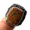 Кольцо с драгоценным камнем унакит, ручная работа, антикварный дизайн, модный подарок, ювелирные изделия, 7 дюймов, Y4w76