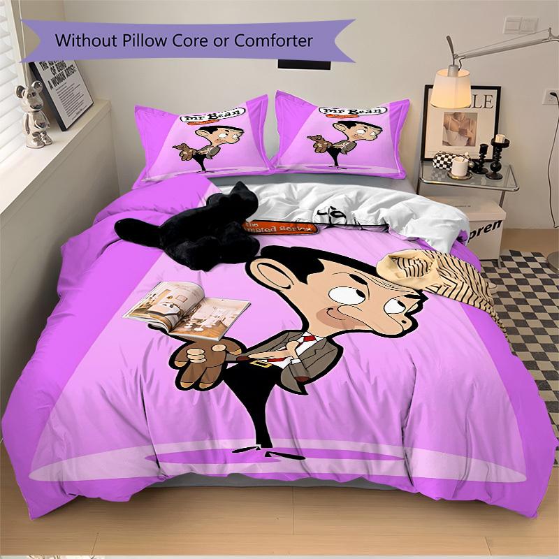 3pcs Mr Bean Duvet Cover Set, Includes 1 Duvet Cover and 1/2 Pillowcases (No Insert) yy251104201