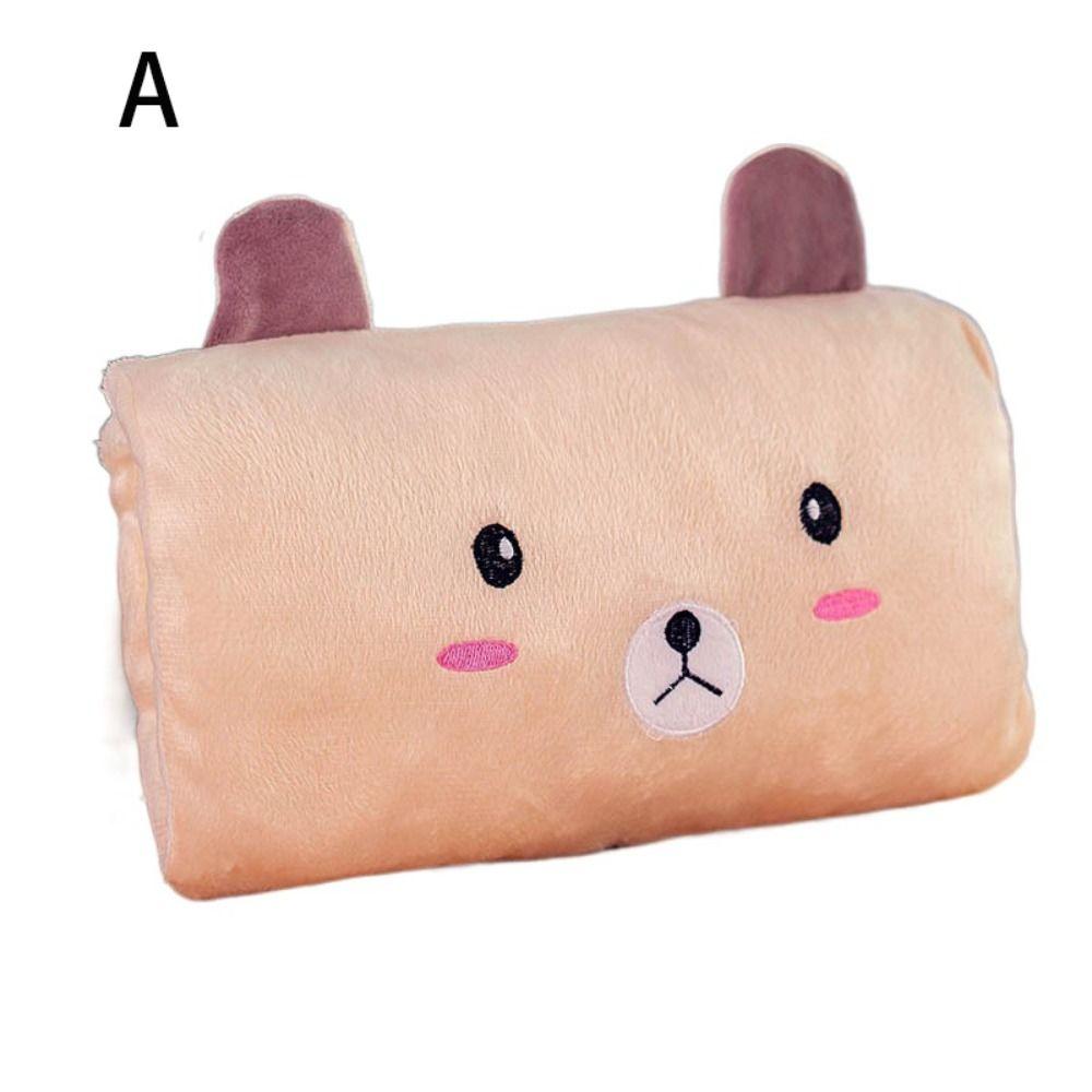Зимняя грелка для рук, плюшевая игрушка, милое животное, удобная покрытая офисная подушка для сна, женский подарок