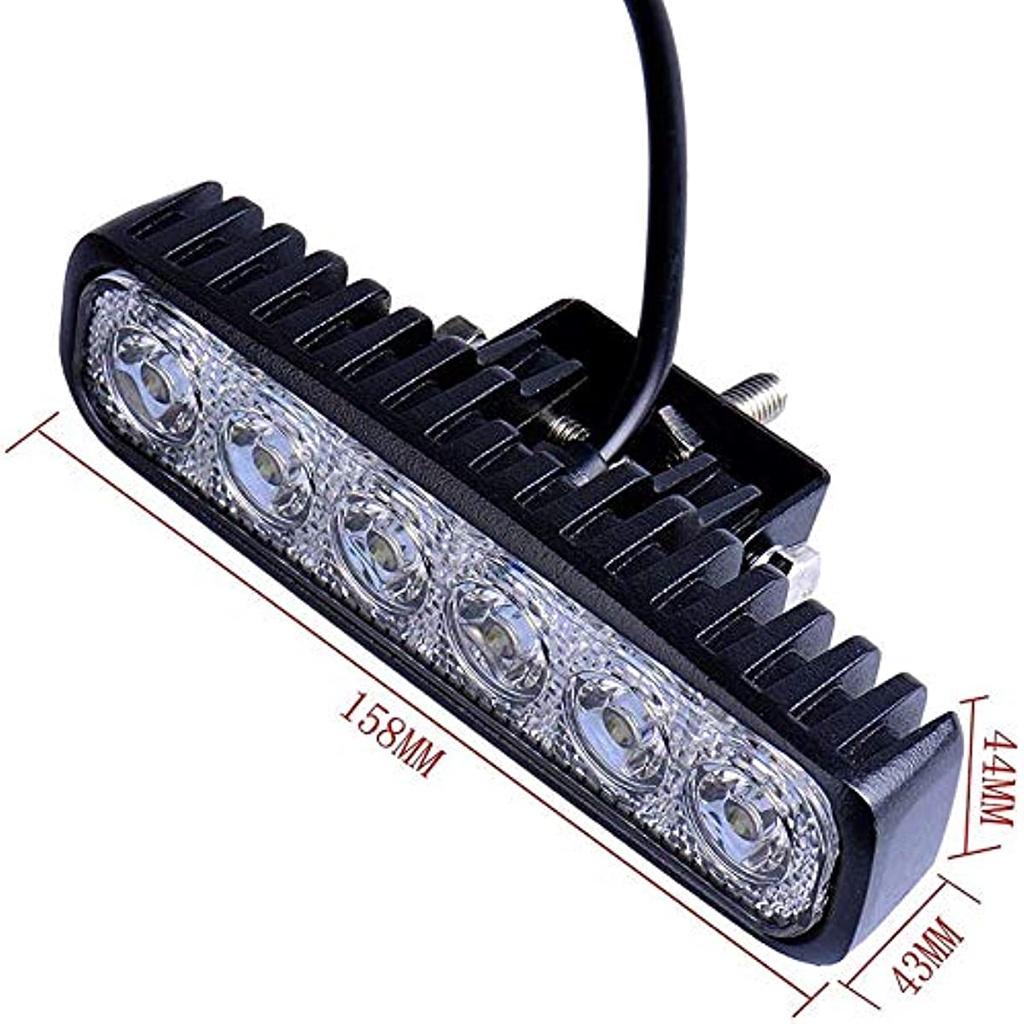 Светодиодные фары для бездорожья 18 W Светодиодные фары Рабочее освещение 12 В / 24 В Дополнительное освещение 6 000 K IP67 Водонепроницаемый Для внедорожника Джип Грузовик Трактор или