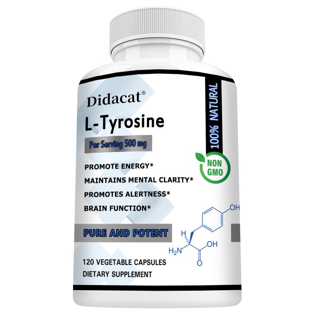L-Tyrosine enhances brain function and promotes nervous system health 120 capsules