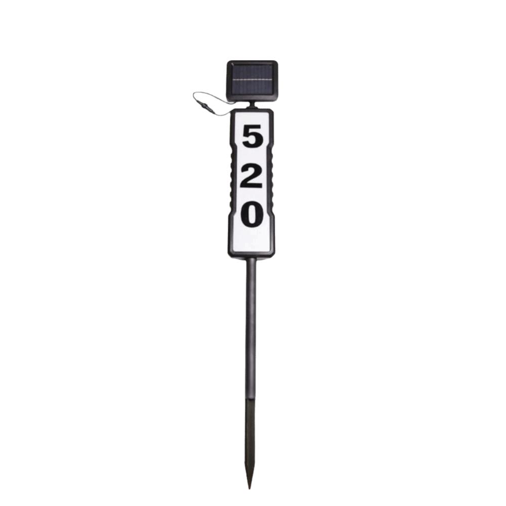 360-Degree Solar Address Sign Auto Illuminates LED House Number Sign Night Lighting