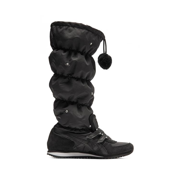 ONITSUKA TIGER Winter Heaven Fashion Универсальные Теплые Высокие Повседневные Кроссовки Женские черные 1182A676-001