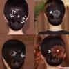 Camellia Black Butterfly Hair Bun Maker - Versatile Douyin-Style Twist Clip for Women