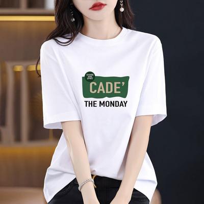Корейская новая футболка с круглым вырезом и короткими рукавами, женская внешняя одежда, модная свободная