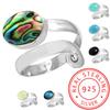 925 Sterling Silver Ring Women Gemstone Handmade Jewelry Mothers' Day Gift Aqua Blue Chalcedony Abalone Shell Blue Sunstone Labradorite Prehnite
