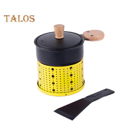 Портативная сырная печь с подсвечником и лопаткой, экономящая место, простая и элегантная плавильная печь для сыра, многофункциональная сковорода-жаровня