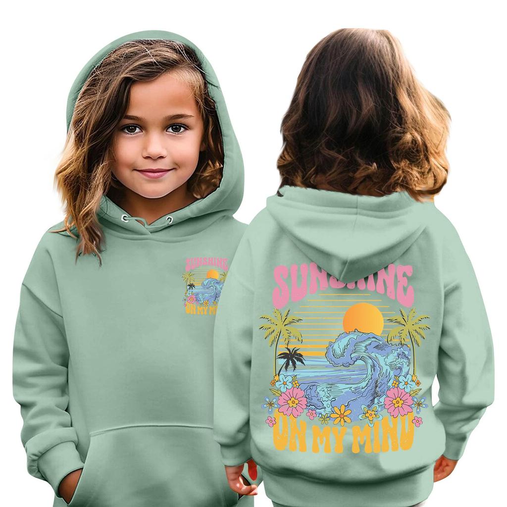 Children's Hoodies Loose Printed Hooded Sports Shirt Fashionable Sports Shirt