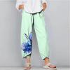 Men's Fashion Casual Pants Loose Wide Legs Workwear Pocket Butterfly Flutter Flower Print Slack