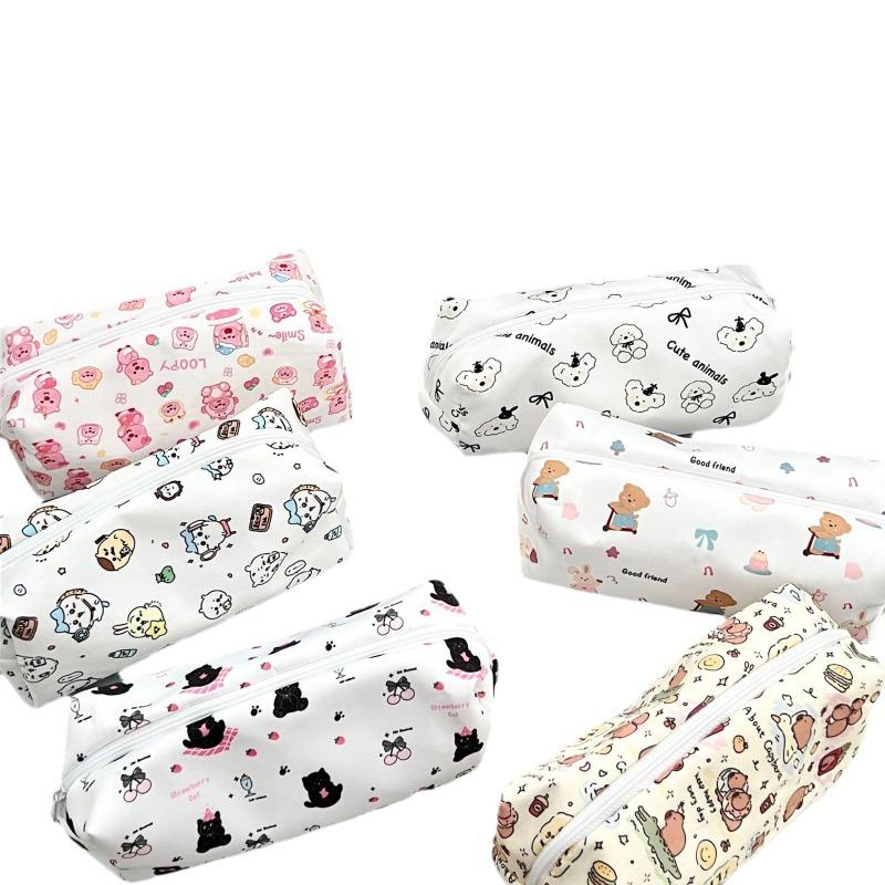 1 шт. Милый мультяшный пенал для детей с изображением животных, кавайный медведь, щенок, канцелярская сумка, большая вместимость, сумка для ручек, школьные принадлежности