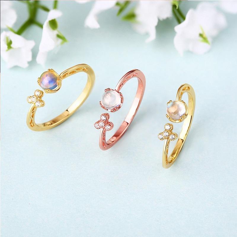 Tancise Classic 925 Sterling Silver 4*4 Pink Quartz Ring Ladies Jewelry Wedding Promise Party Gift