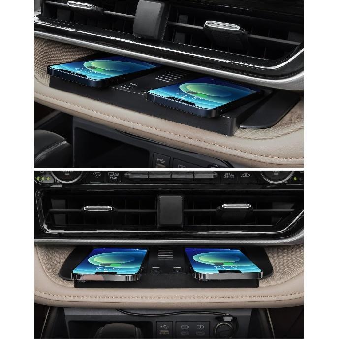 Беспроводное зарядное устройство CarQiWireless, подходящее для Toyota Highlander 2024, 2023, 2022, 2021, 2020, аксессуары 2020-2023, беспроводная панель для зарядки мобильного телефона на приборной панели