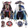 Genshin Impact Scaramouche Wanderer Cosplay Costume Halloween Balladeer Kunikuzushi Bucket Hat Costume Coat Pant Cos Sumeru Anemo Suit