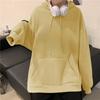 Vintage Plush Thick Hooded Sweater: Women's Long-Sleeve Autumn/Winter Top
