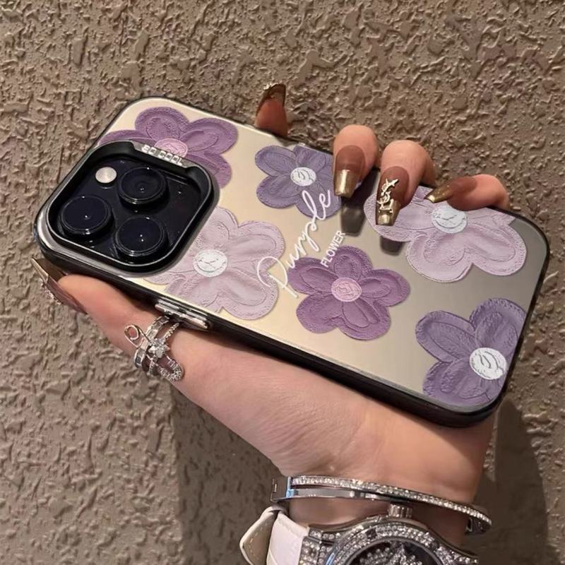 Flower Phone Case For iPhone 11 Funda iPhone 13 16 Pro Max 14 15 12 16promax 15promax 14promax 13promax Soft IMD Matte Cover