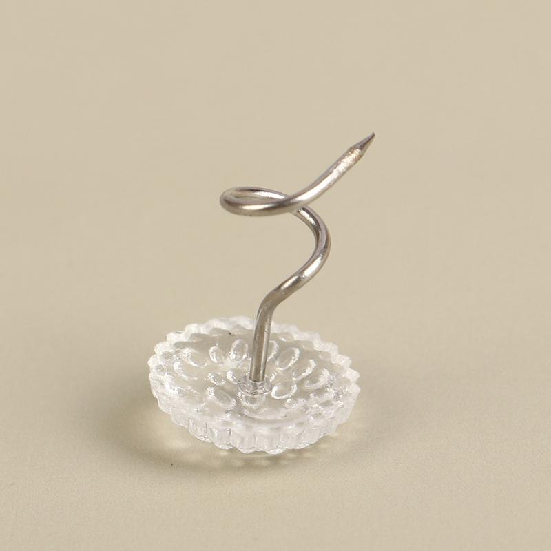 100 шт. прозрачных головок, закручивающиеся штифты, фиксированные для обивки, одеял, стульев, диванов, декора