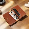 Винтажная повседневная кожаная сумка для кредитных карт с большой вместимостью и пряжкой, держатель для карт для мужских и женских банковских карт