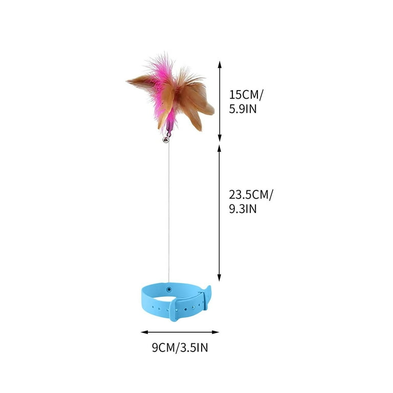 Ошейник-дразнилка для кошек, интерактивная игрушка с пером и колокольчиком - забавный инструмент для дрессировки кошек