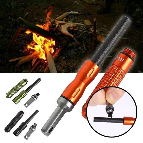 Outdor EDC Сплав Fire Starter Водонепроницаемый магниевый кремень Карман для шестерни с ЧПУ