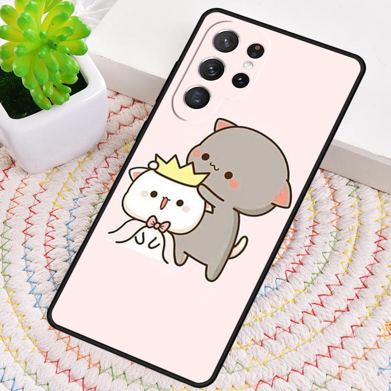 Силиконовый чехол для телефона с изображением персикового кота моти для Samsung Galaxy note 10 pro S26 S25 S24 S23 S22 S21 Plus S25Ultra Чехол