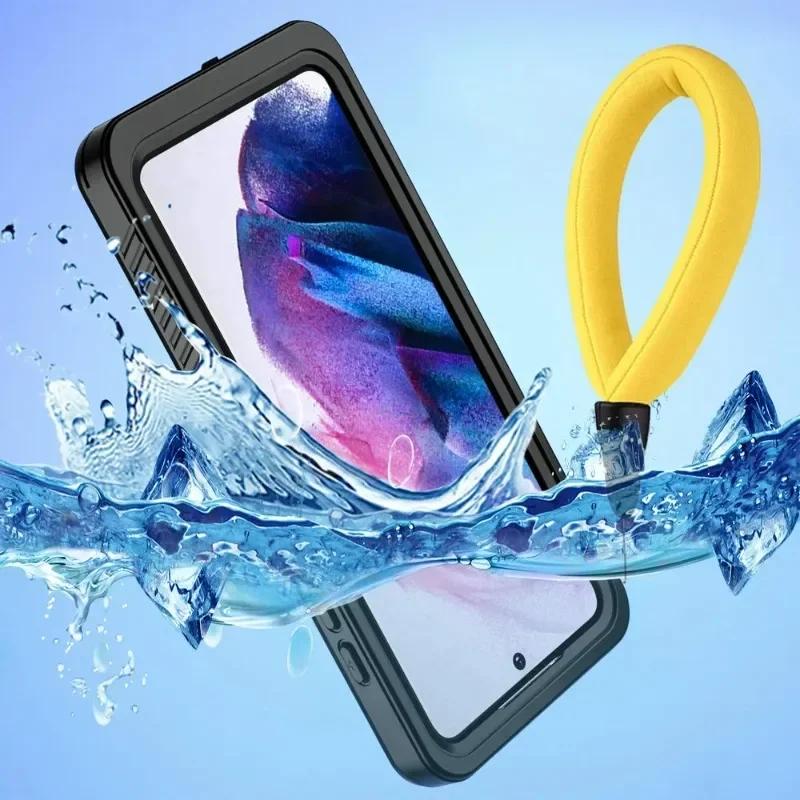 IP68 Full Seal Underwater Waterproof Cover for Samsung S26 S25 S24 Ultra S23 Plus S21 S20 FE Case with Swimming Ring Hanger Cord