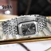 Lightweight Steel Strap Watch Ladies Light Luxury Style Square Dial Gold Plated for Women Embellishment Office Party Date Night Clean Design