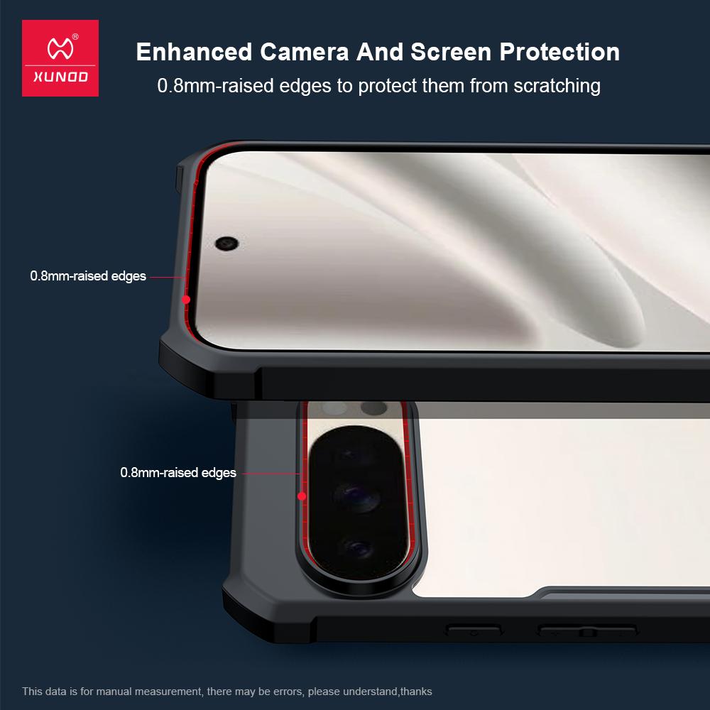 Xundd for Google Pixel 10 Pro/10 Pro XL Case Ultra Clear Back Cover, Airbag Shockproof Acrylic+TPU Hybrid Protective Phone Shell