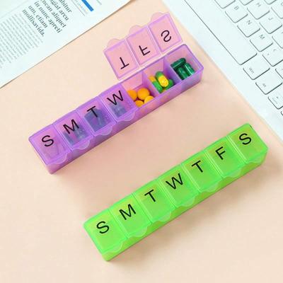 Еженедельные портативные дорожные футляры для таблеток, органайзер на 7 дней, контейнер для хранения таблеток, витаминов, лекарств, рыбьего жира