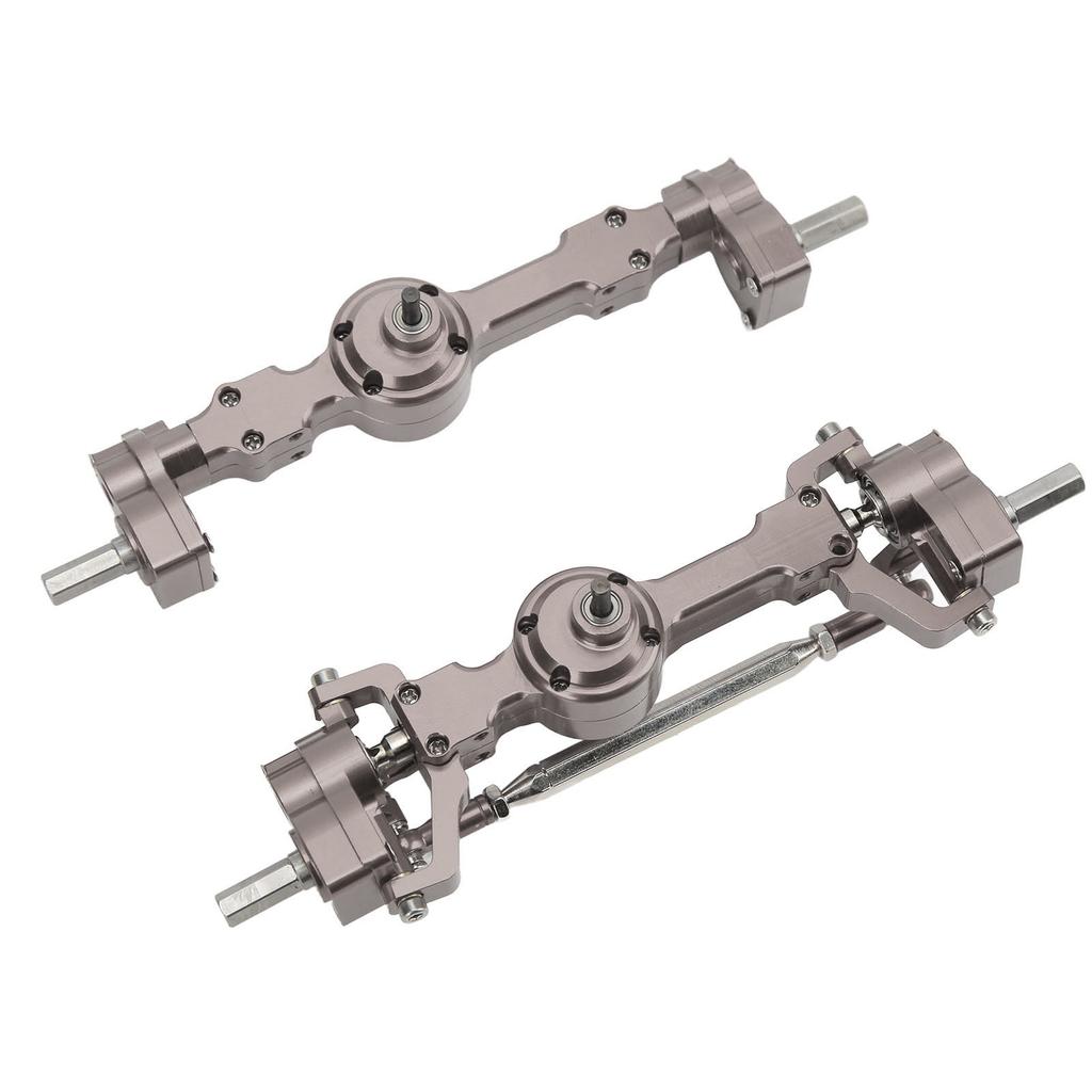 Front Rear Axles Aluminum Alloy Upgrade Parts 4 Wheel RC Axles for MN 90 99S Series Titanium Color