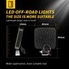 12V Waterproof Led Work Light Bar Square Spotlight 48W Work Light Headlight for SUV Truck Off Road Night Driving Light