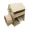 2 Tier Hamster House with Swing Play Toy Funny Hideout Stairs and for Small Pet