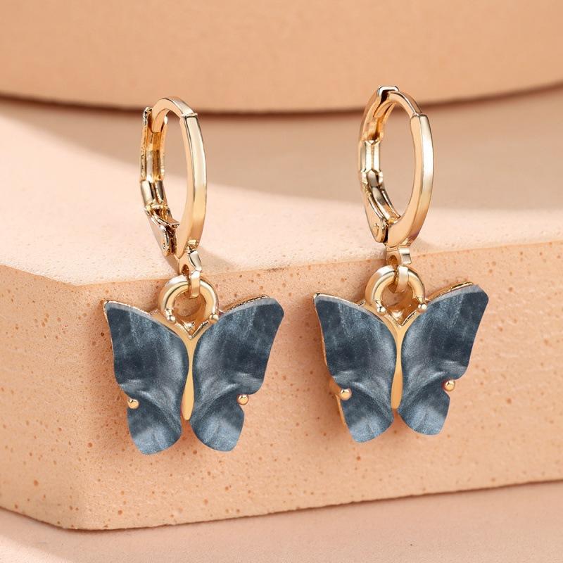 SHEIN butterfly earrings, summer temperament super fairy butterfly earrings, ear buckles ins wind color