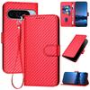 YX0070 For Google Pixel 9 Pro XL Case Carbon Fiber Texture Folio Flip Leather Phone Cover