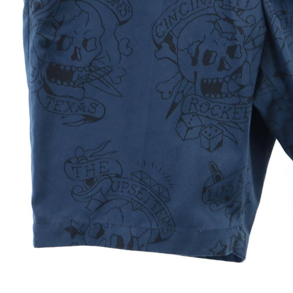 WACKO MARIA Сделано в Японии Шорты с узором черепа M Синие Мужские Б/у